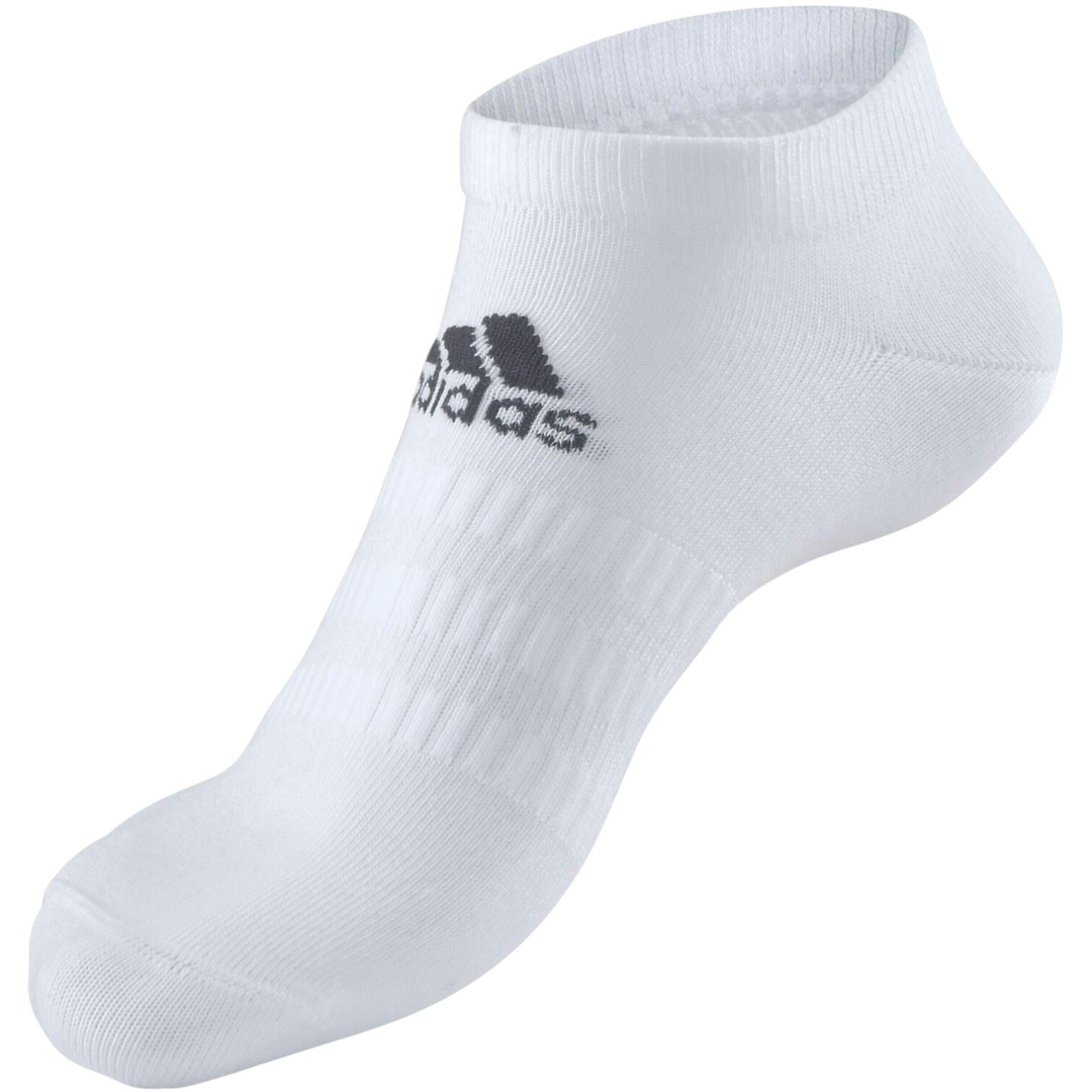 Adidas Unisex Light Low Performance 3 Pack Lightweight Sportswear Socks White