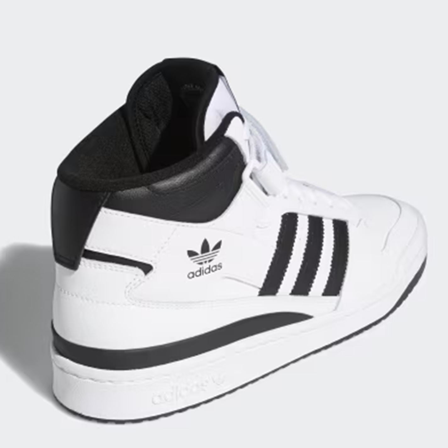 adidas Mens Forum Mid-Top Trainer White/Black