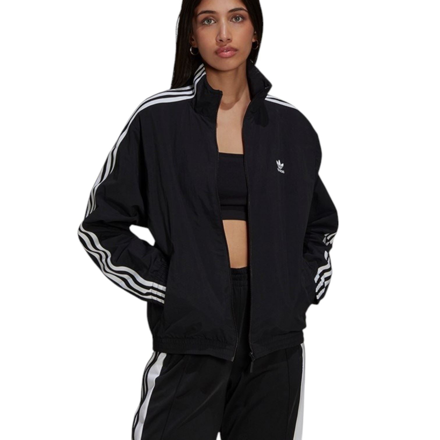 Adidas Womens Originals Adicolour Full Zip Track Jacket Black