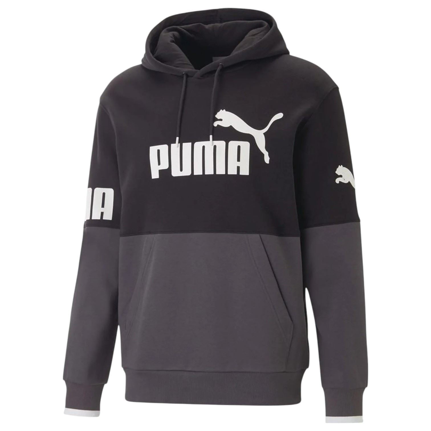 Puma Mens Power Colorblock Hoodie Black