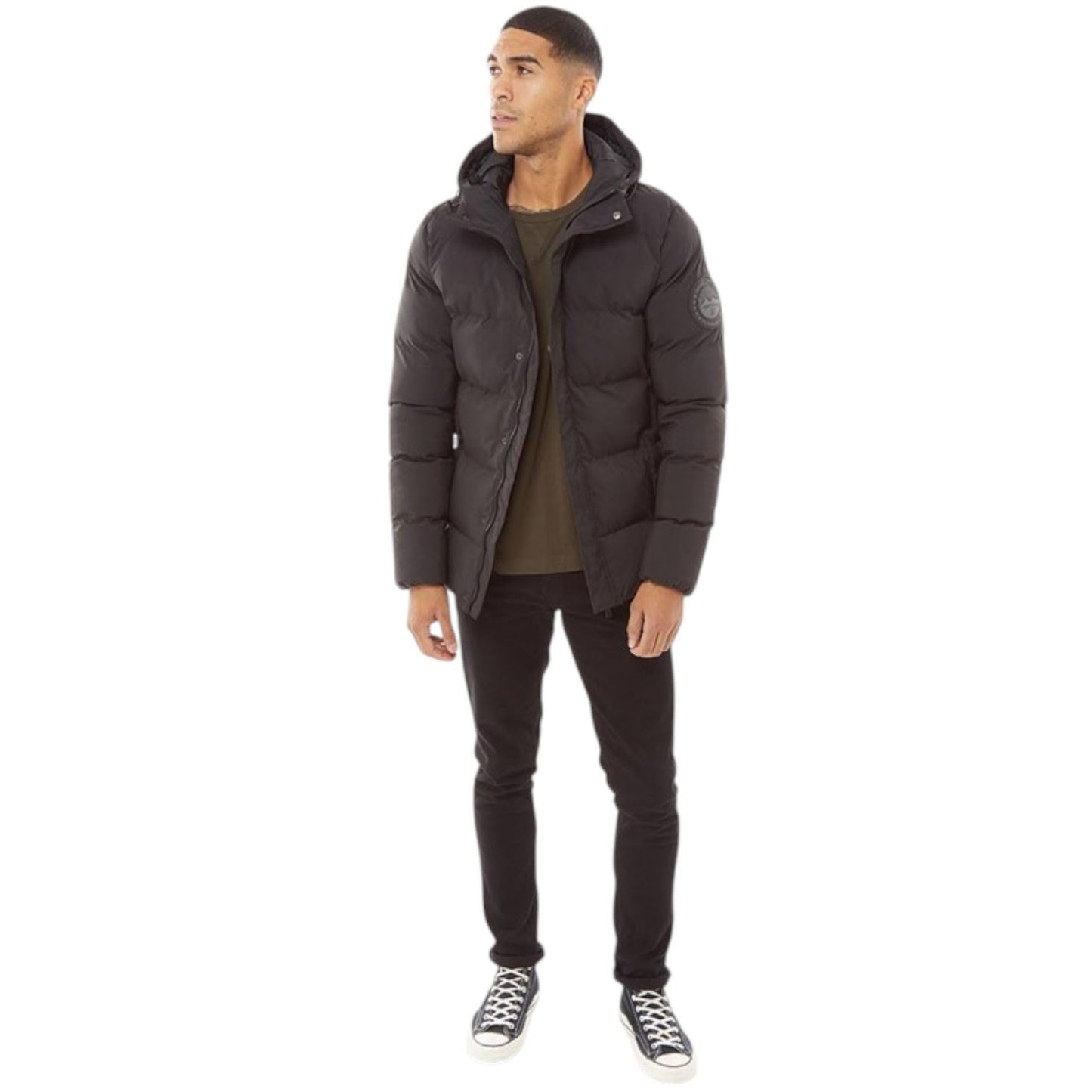 Defend London Mens Bubble Jacket Black