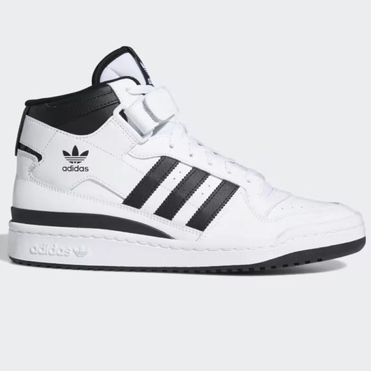 adidas Mens Forum Mid-Top Trainer White/Black