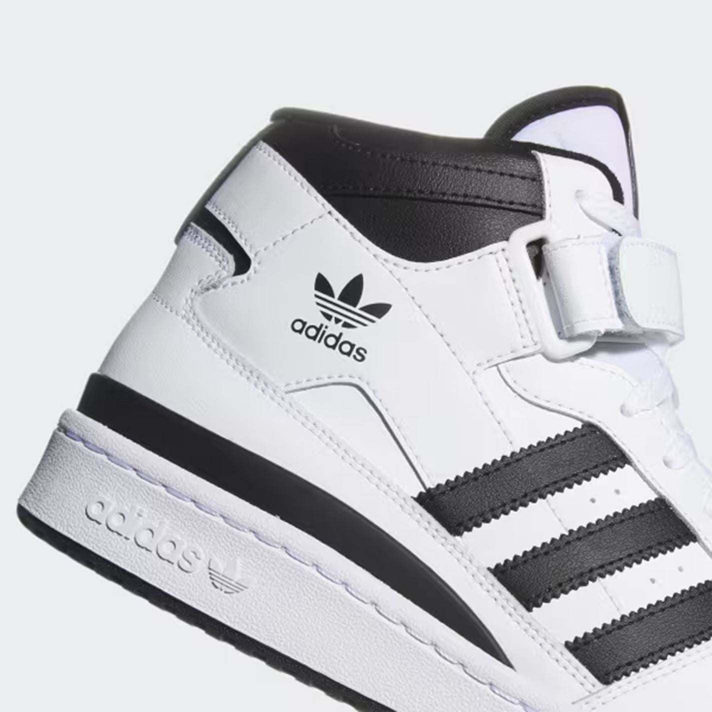 adidas Mens Forum Mid-Top Trainer White/Black