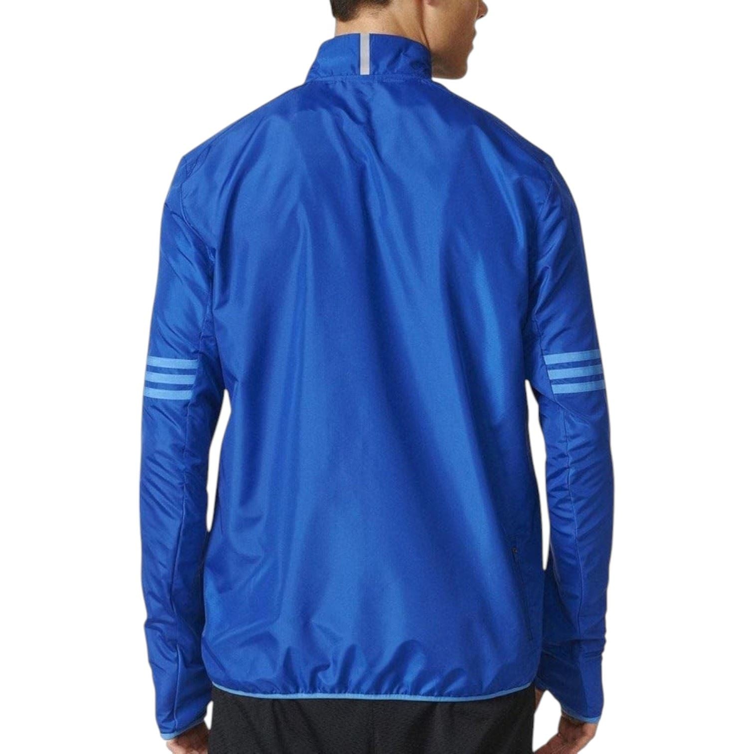 Adidas Mens Response Windbreaker Jacket Blue