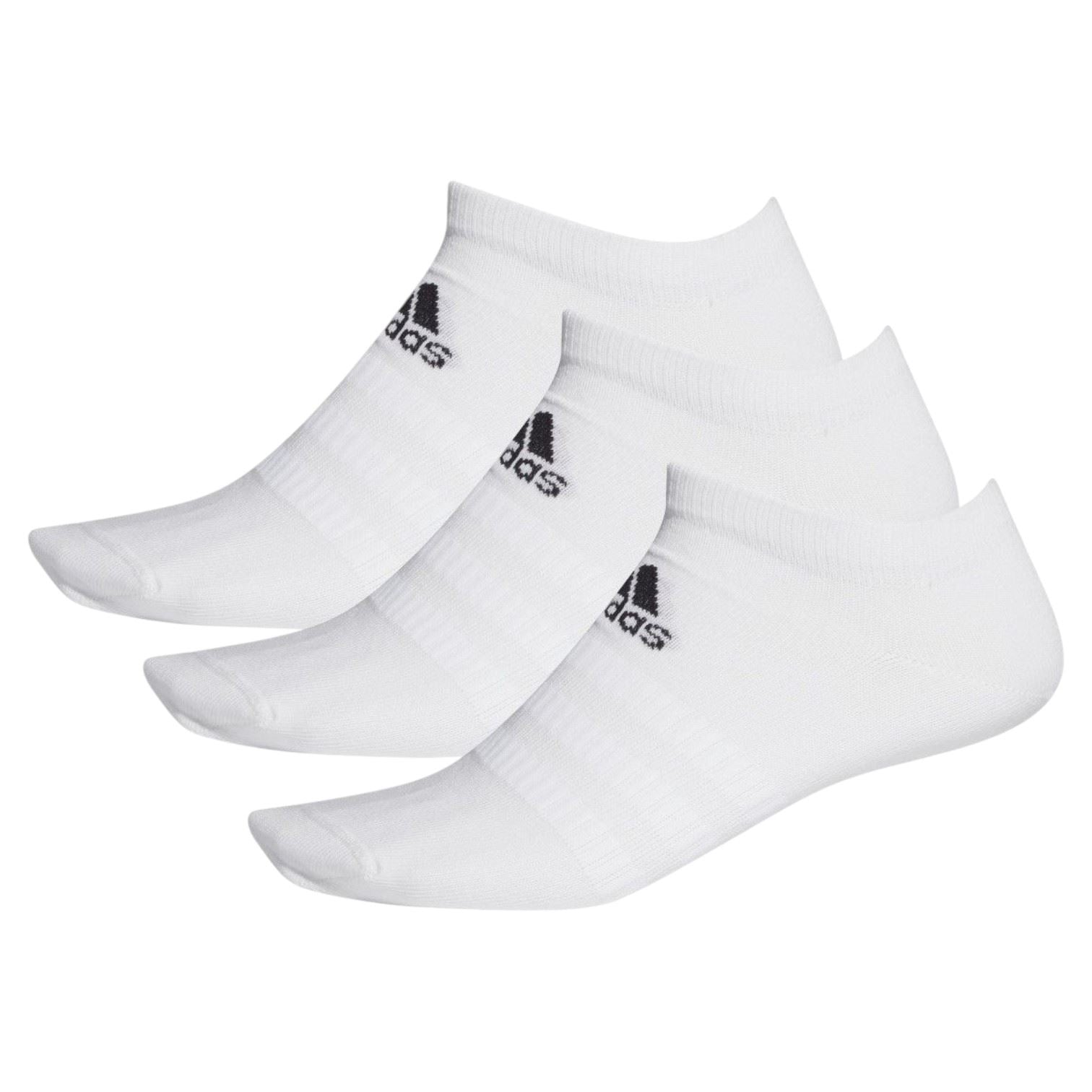 Adidas Unisex Light Low Performance 3 Pack Lightweight Sportswear Socks White