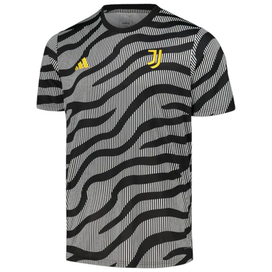 Adidas Mens Juventus 2023-24 Pre-Match Football Shirt Black/White