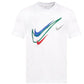 Nike Mens Court Multi Swoosh Logo T-Shirt White