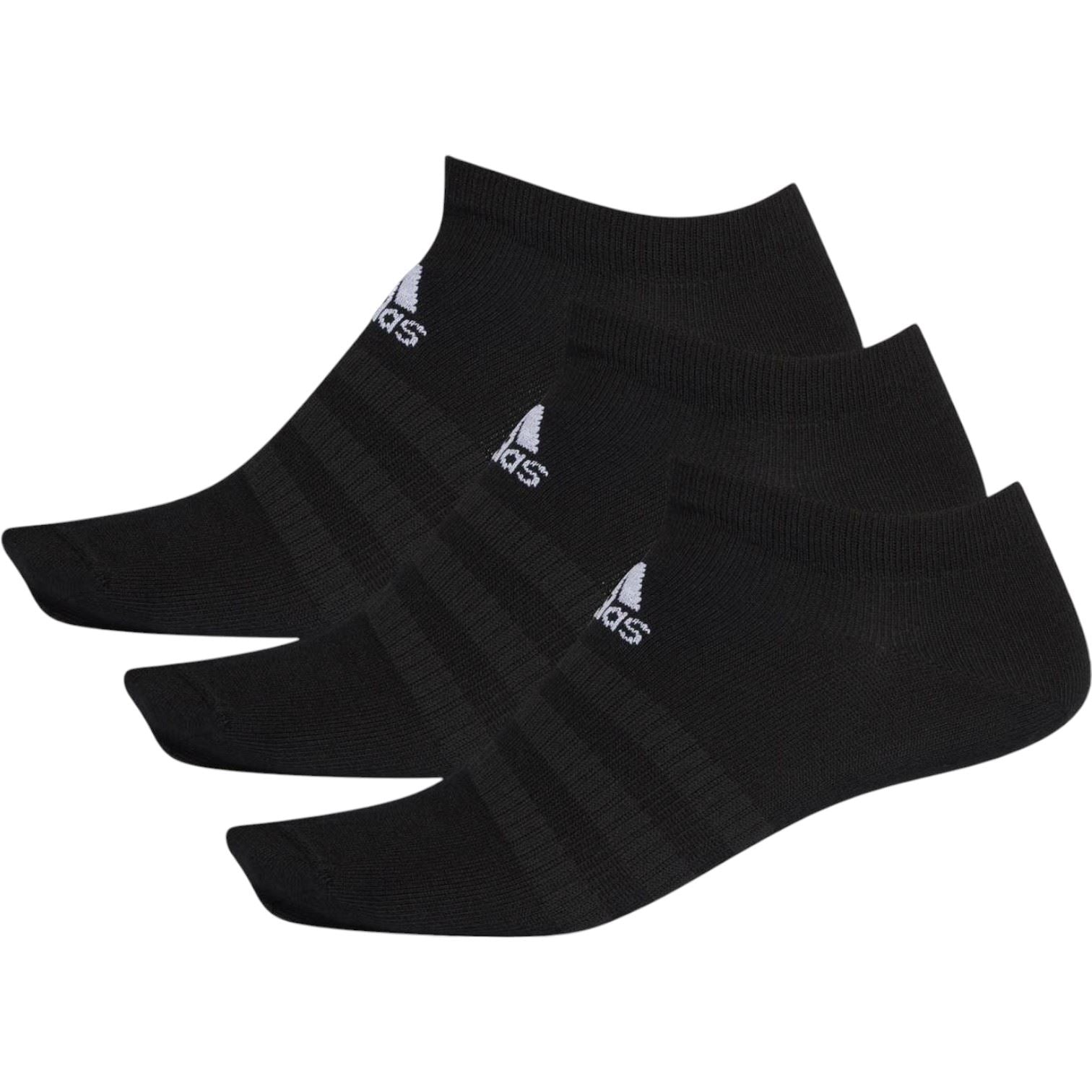 Adidas Unisex Light Low Performance 3 Pack Socks Black