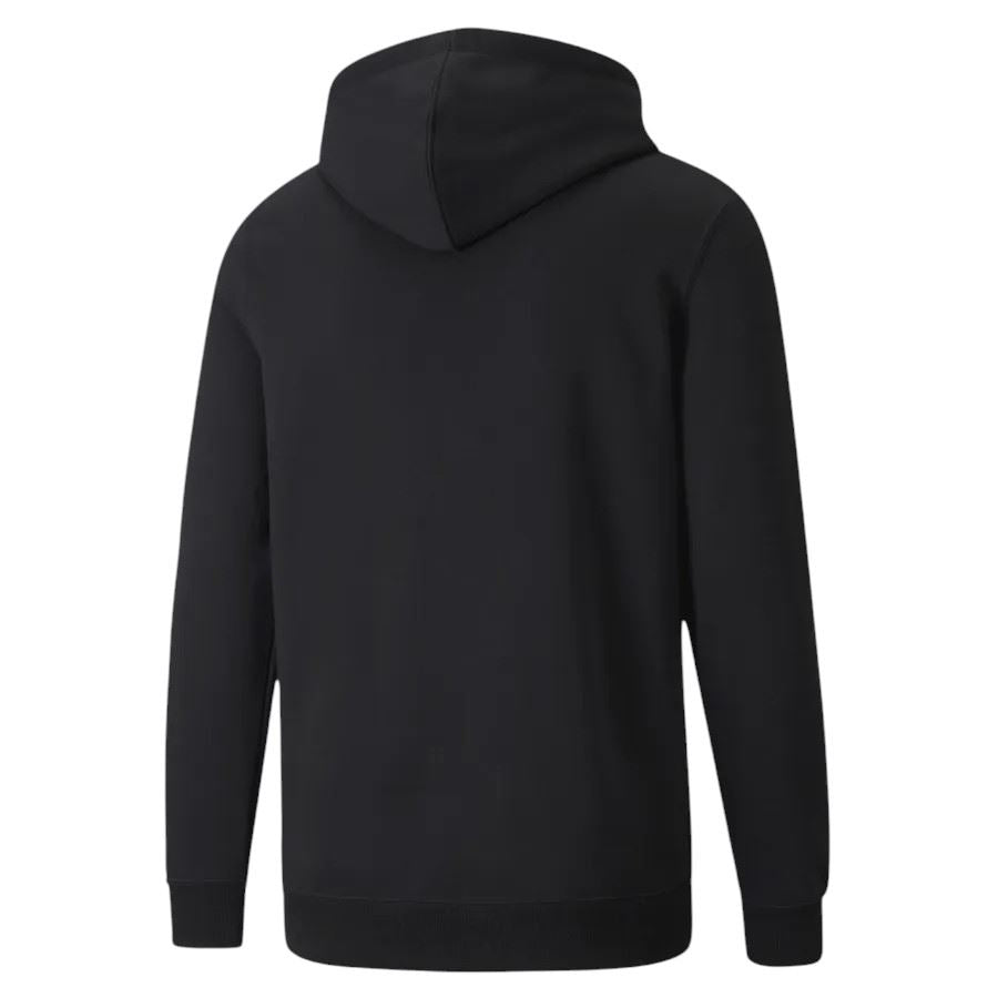 Puma Mens Mirrored Logo Pullover Hoodie Black