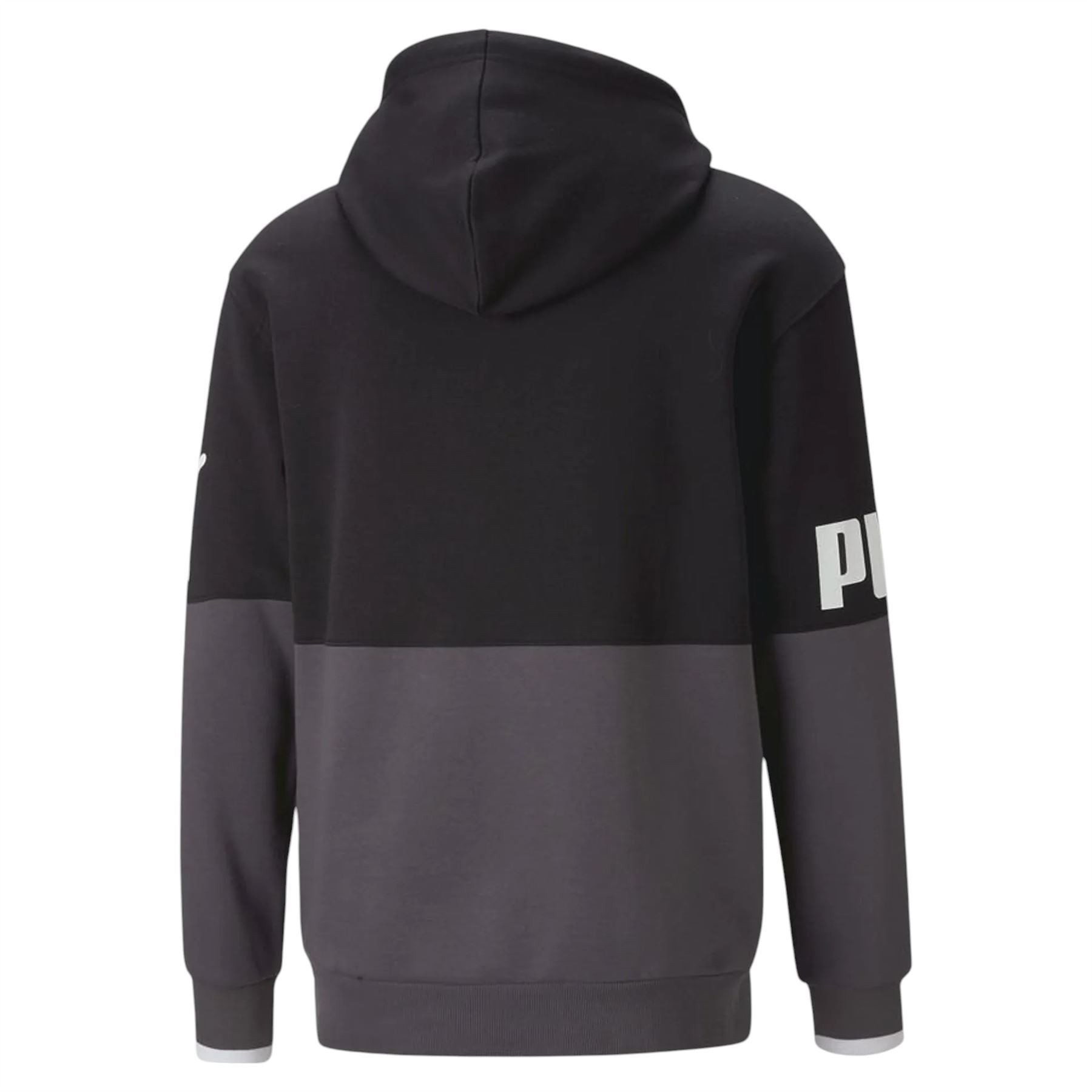 Puma Mens Power Colorblock Hoodie Black