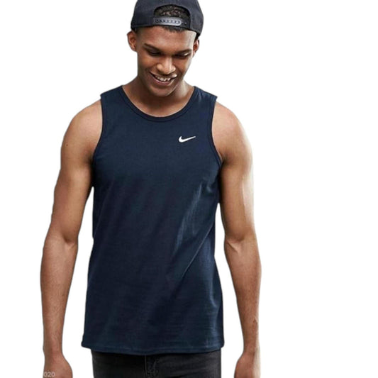 Nike Mens Athletic Training Gym Vest Tank Top Navy Blue