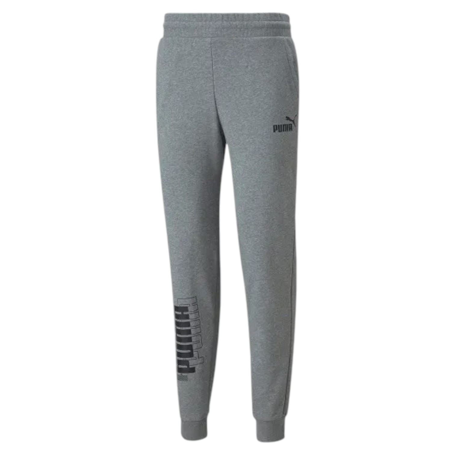 Puma Mens Power Logo Joggers Grey