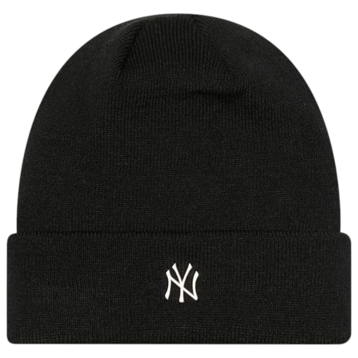 New Era Adults New York Yankees Metal Badge Beanie Black