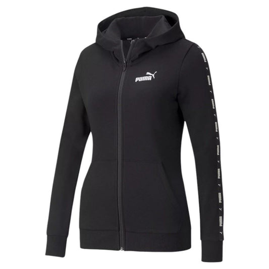 Puma Womens Power Tape Full-Zip Jacket Black