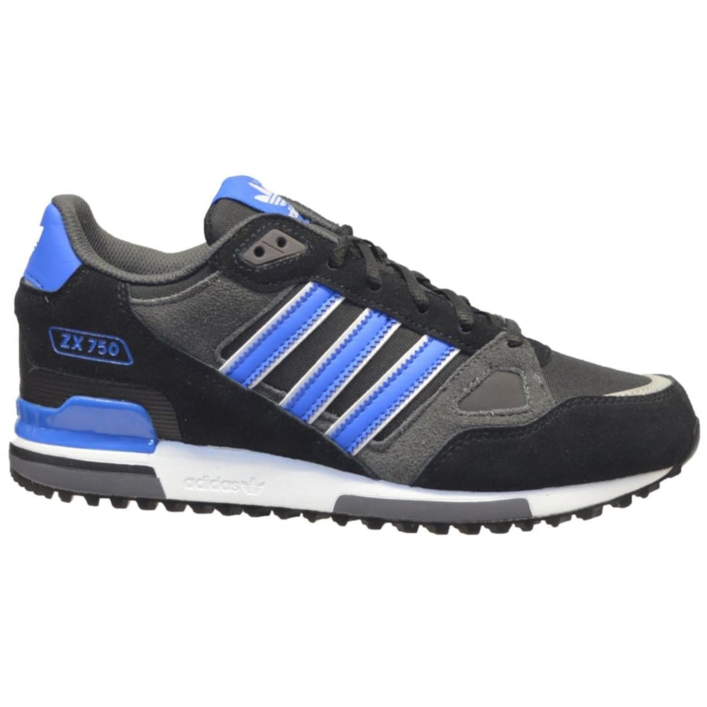 adidas Originals ZX 750 Mens Athleisure Trainers Black Blue