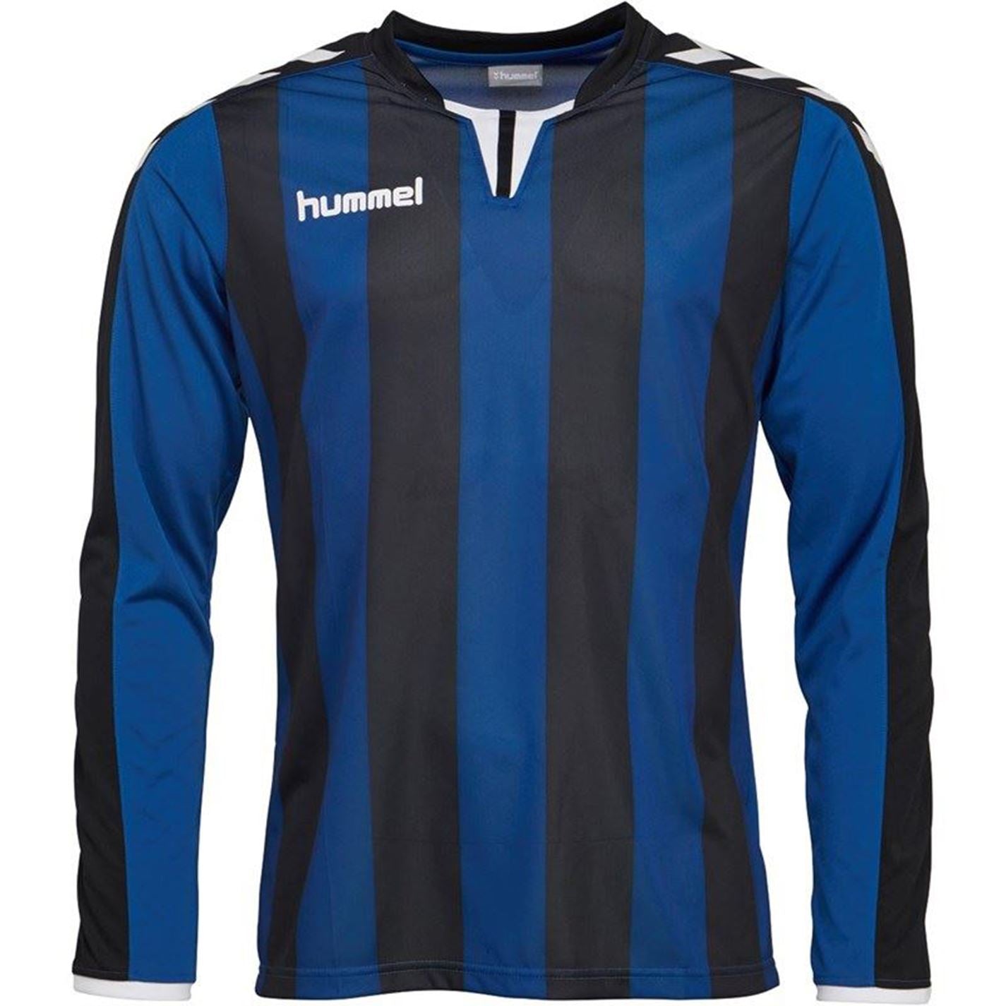 Hummel Long Sleeve Mens Top Football Jersey Blue Black