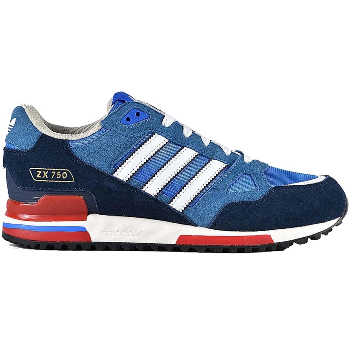 adidas Originals ZX 750 Mens Classic Trainers Blue Navy